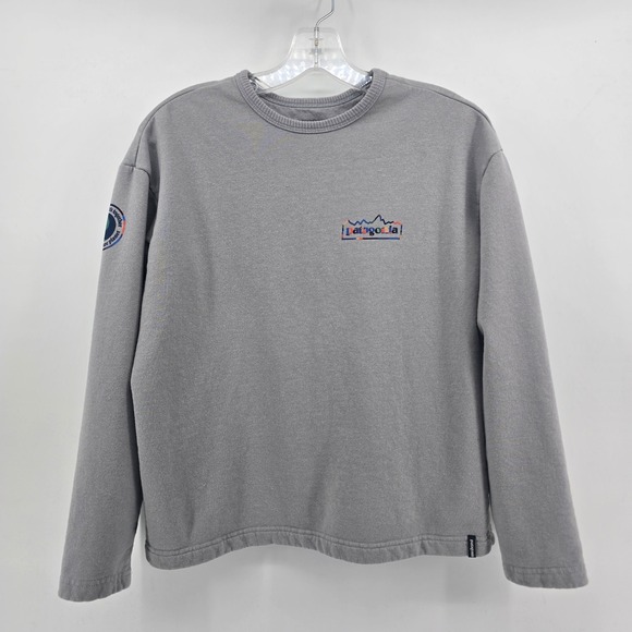 Patagonia Sweaters - Patagonia Wideline Crewneck Sweatshirt Womens M Gray Save Our Home Planet!